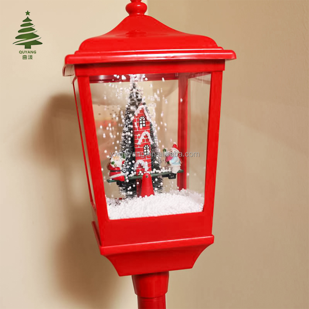 QY A541545 Solar Powered Christmas Lamp Post - Waterproof LED Street Light