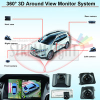 Système de caméra automobile universel 3D à 360 degrés, caméra à 360 degrés, caméra à vue panoramique pour autoradio Android