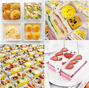 Boîtes de charcuterie en papier avec couvercles sécurisés transparents, boîtes de boulangerie jetables pour sandwich, bombes de cacao chaudes - Product Image 6