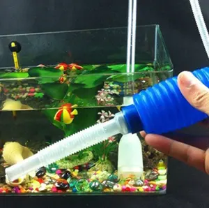 Wholesale 143cm Aquarium Clean Siphon Vacuum Water Change Gravel Cleaner Fish Tank Pump Filter