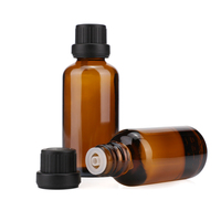 Bouteilles rondes d'huile essentielle en verre ambré, en plastique inviolable euro compte-gouttes en verre 10ml 30ml 50ml 100ml bouteille d'huile de massage