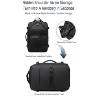 Sac à dos pour ordinateur portable en polyester Arctic Hunter, pochette détachable, sac d'affaires, grande capacité, sac à dos imperméable pour hommes