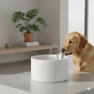 Fontaine à eau d'intérieur automatique en céramique moderne, écologique, avec logo personnalisé acceptable, système de filtration multicouche, 2,2 L - Product Image 1