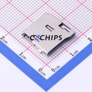 TF-02 SD Card / Memory Card Connector SMD Connector Self-Return Type MicroSD Card (TF Card) Card Holder 2mm - Product Image 1