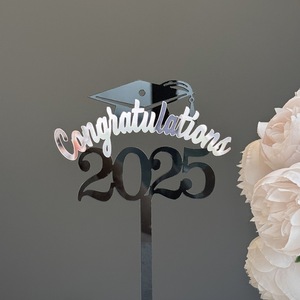 Honey And Sweetness Graduation Acrylic <b>Cake</b> Toppers 2025 Congratulations <b>Cake</b> <b>Decorations</b> For Graduation Party <b>Supplies</b> - Product Image 2