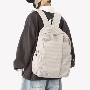Custom Logo Geometric Pattern Multi Functional Waterproof Oxford Zipper Closure Lightweight <b>Backpack</b> Casual <b>Student</b> Daypack - Product Image 2