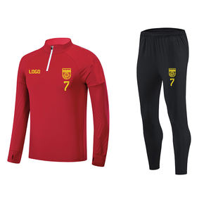 Tuta da <span class=keywords><strong>Calcio</strong></span> Invernale Personalizzata con Mezza Zip in Tinta Unita Nera, Giacca da <span class=keywords><strong>Calcio</strong></span>, Felpa Sportiva - Product Image 2