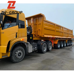 34cbm phía sau tipper Trailer bán 3 trục mới/Sử dụng xe tải Trailer giường lốp để bán - Product Image 2