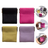 Pochette à bijoux en cuir PU avec fermeture automatique, logo personnalisé, mini pochette à bijoux mignonne, portable, pour voyage, pour bagues, boucles d'oreilles et autres bijoux