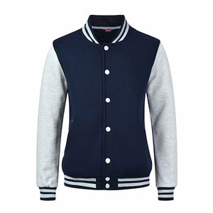 2021 vente en gros de haute qualité blanc coton mélange Polyester Style collège Baseball veste avec logo imprimé Baseball veste - Product Image 2