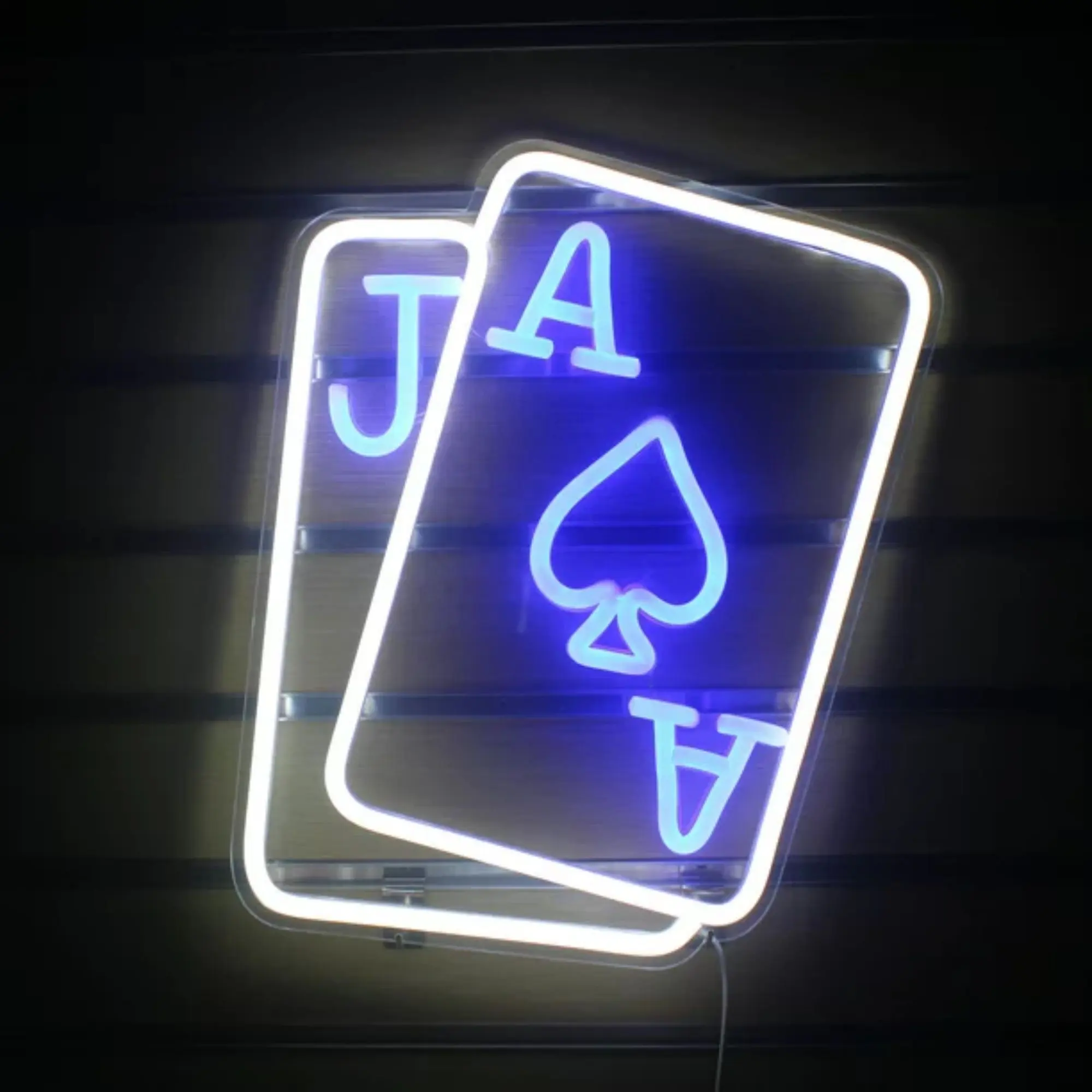 Playing Cards Poker LED Neon Light Signs USB Power for Bedroom Home Bar Hotel Party Wall Decoration