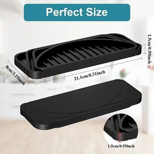 Silicone Drip Tray For Water Dispenser Refrigerator Coffee Maker Drain Pad Black Eco-Friendly Plastic Mat - Product Image 2
