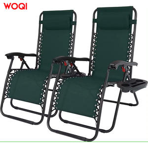 Chaise longue pliable WQI 60 pouces, chaise inclinable pour extérieur, plage, piscine, vert paon - Product Image 4