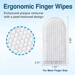 Salviette dentarie personalizzate per cani <span class=keywords><strong>Pet</strong></span> <span class=keywords><strong>Care</strong></span> per la pulizia orale dei denti del cane salviette per le dita dei denti degli animali domestici che puliscono il tartaro rimuovendo il tartaro - Product Image 5