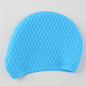 <span class=keywords><strong>Bonnet</strong></span> de bain unisexe en silicone personnalisé avec protection auditive, tendance, pour la natation et la baignade - Product Image 5