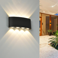 Lampe murale LED extérieure en aluminium étanche IP65, prix usine, de 2W à 12W, lumineuse et durable (4W, 6W, 8W, 10W, 12W)