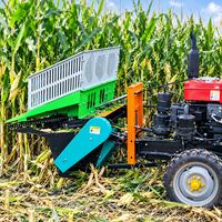 Moissonneuses de maïs portées à dos, à une rangée, pour maïs sec et humide, de petite taille, pour tracteurs agricoles, avec rotovators, semoirs et socs