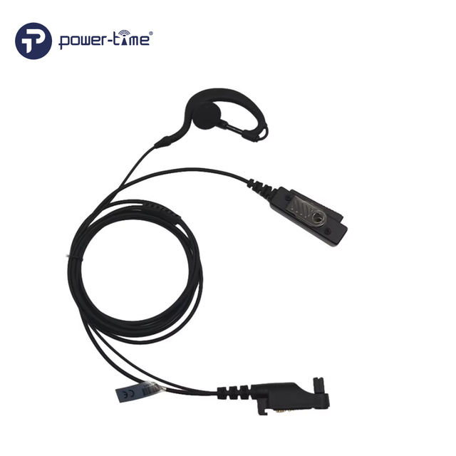 Covert Security G-Shaped Ergonomic Earpiece with Ear Hook and Palm PTT Strong PU Cable & Kelvar for Walkie Talkie Communication