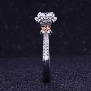 Bijoux fins, bague de fiançailles et de mariage sur mesure en or 14 carats pur, moissanite 1,5 ct couleur VVS1D, bijoux en or pour femmes - Product Image 4