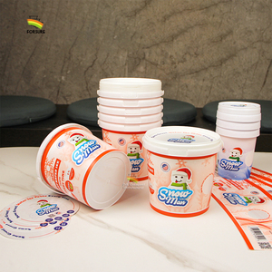 Bac à crème glacée de 530ml d'usine OEM tasse à yaourt PP de qualité alimentaire conteneur d'emballage alimentaire seau en plastique avec couvercle et couvercle inviolable - Product Image 6