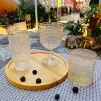 Verre à vin sans pied en cristal au design contemporain Raymond, 15,25 oz, en verre borosilicate transparent, logo personnalisé pour bars et restaurants