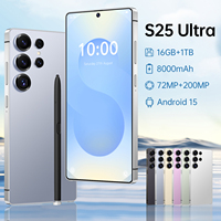 Smartphone S25 Ultra 5G de Alta Calidad, CPU Deca Core, Cámara Trasera de 108MP, Compatible con LTE/CDMA, Disponible en Francés y Español