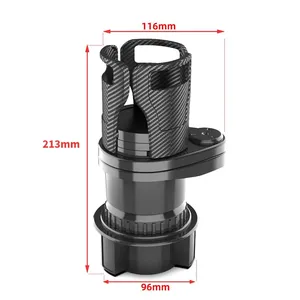 <span class=keywords><strong>2</strong></span> in 1 multifunzione in fibra di carbonio per auto portabicchieri Expander kit interni girevole porta bevande auto - Product Image 5