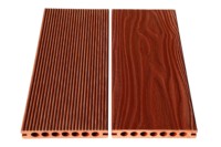 Revêtement de terrasse en composite WPC terracotta, imperméable, antidérapant, à âme creuse, système de clic, emboîtable, aspect bois