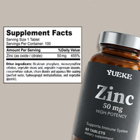 Comprimés de zinc OEM ODM sous marque privée – Soutien immunitaire haute puissance – Complément alimentaire quotidien pour adultes