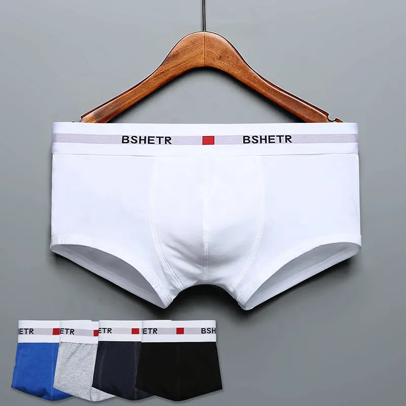Atacado e logotipo personalizado algodão, stretch 4 pacotes esportes-inspirado legal dri boxer cueca masculina