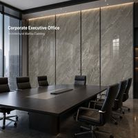 Panneau mural en PVC imperméable imitation marbre, panneaux muraux rigides en PVC imitation pierre, revêtement décoratif intérieur pour bureaux commerciaux et hôtels