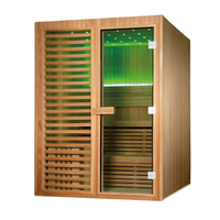Baignoires de massage et saunas électriques infrarouges lointains KLAFIN pour 4 personnes, en bois massif de pruche, modernes, pour intérieur et extérieur, idéales pour villas