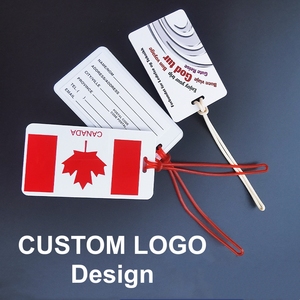 Étiquettes de bagages en PVC de luxe avec logo personnalisé, motif lettres, design personnalisé, cadeau promotionnel d'affaires, couleur personnalisée tendance - Product Image 1