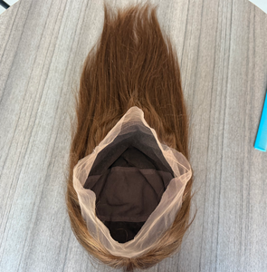 คุณภาพดีที่สุด ขนาด <span class=keywords><strong>12</strong></span> <span class=keywords><strong>นิ้ว</strong></span> ความหนาแน่น 130% ขนาด<span class=keywords><strong>กลาง</strong></span> # วิกผมสีน้ำตาล 4 สี แบบ Yaki  วิกผมแท้ 100% แบบเต็มศีรษะ - Product Image 4