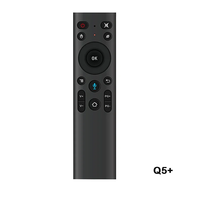Mini Teclado Q5 Q5+ con Control por Voz, Mouse Aéreo con Giroscopio y Micrófono, Control Remoto con Giroscopio de 3 Ejes para Smart TV y Android Box