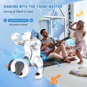 Robot Perro Inteligente con Sensor Táctil Infrarrojo y Programación IA, Control Remoto de 10m, Juguete Educativo de Plástico para Niños con Ruedas Mecanum - Product Image 4