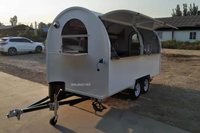 Prix d'usine 400CM Remorque de camion ronde entièrement équipée et personnalisable pour cuisine mobile extérieure et abri alimentaire