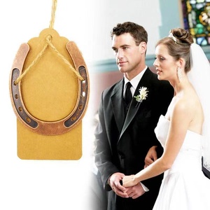 Rustic <strong>Wedding</strong> Decorations 10pcs <strong>Horseshoe</strong> with Paper Tags Party Accessory and Favor for <strong>Weddings</strong> - Product Image 1