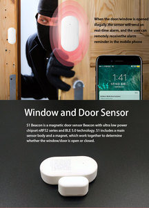S1 Magnetic <b>Alarm</b> Beacon Sensor Iot <b>Wireless</b> Window Sensor With Sdk - Product Image 4