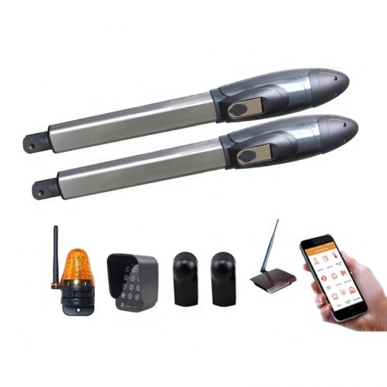 Heavy Duty Remote Control 24Vdc Dual Telescopic Rod Swing Gate Motor Automatic Swing Gate Opener 330K Risesat