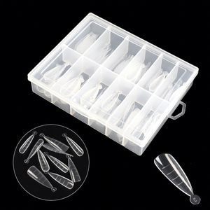 120 piezas/caja OEM, 16 diseños, moldes de uñas postizas cuadradas de cobertura completa, puntas de uñas acrílicas para extensión de uñas. - Product Image 6