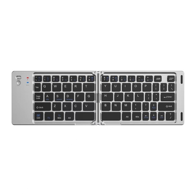 Ultra Slim Mini Wireless Keyboard Numeric Keypad Spanish Travel Folding Keyboard for Tablet Laptop Mechanical Operation Style