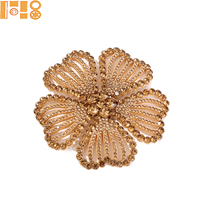 Appliques à coudre en forme de fleur 3D en cristal à dos plat de 8,5 cm avec strass et paillettes pour la décoration de vêtements de carnaval