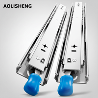 Glissières de tiroir robustes AOLISHENG à trois sections, extension complète, roulement à billes, rails industriels, 120 kg, cuisine moderne, chambre à coucher