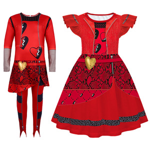 Robe de princesse d'Halloween pour enfants, costume de cosplay, costume de spectacle, pour enfants de 8 à 13 ans, Reine des Cœurs - Product Image 2