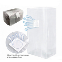 Bolsas de Cultivo de Hongos Transparentes de Polipropileno para Autoclave, Transpirables, con Filtro de 0.5 Micras, 13*12*50cm