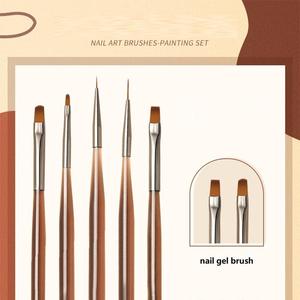 # 2- # Ensemble de 24 pinceaux à ongles en acrylique avec manche rose, poils en nylon, pinceaux pour gel, logo personnalisé, marque privée, outil de manucure - Product Image 3