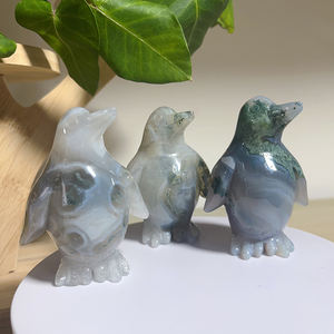 Cristal naturel En Gros En Vrac Artisanat Agate Pingouin Sculpture Pour Esprit Souvenirs De Guérison Cadeau - Product Image 5