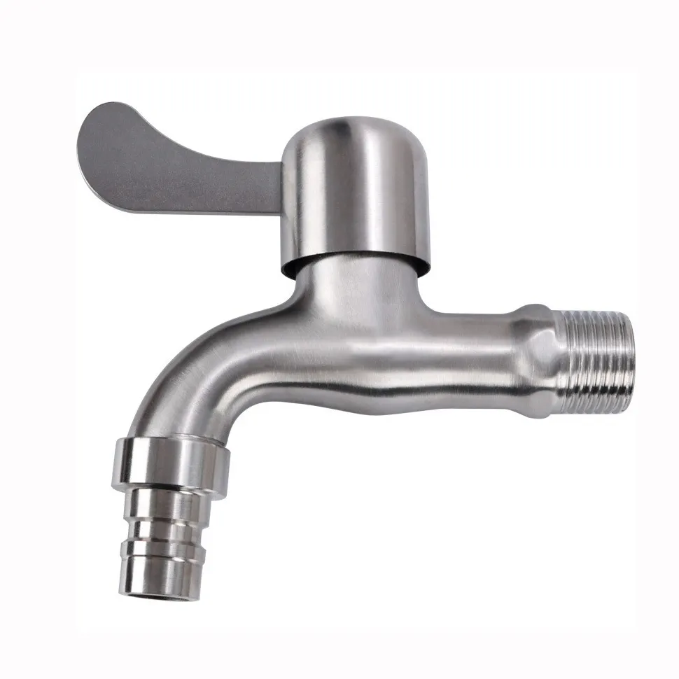 Wall Mounted Washing Machine 304 Stainless Steel Bibcock Garden Basin Faucet Water Tap Bathroom