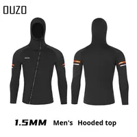 JUNHAIINS 1.5mm combinaison thermique à fente à manches longues ensemble complet pour hommes femmes néoprène surf vêtements froid soleil résistant combinaison de plongée